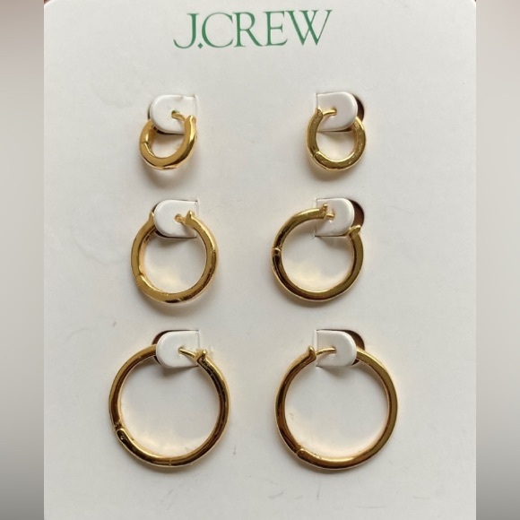 J. Crew Jewelry - J. Crew Gold Hoop Earring Set